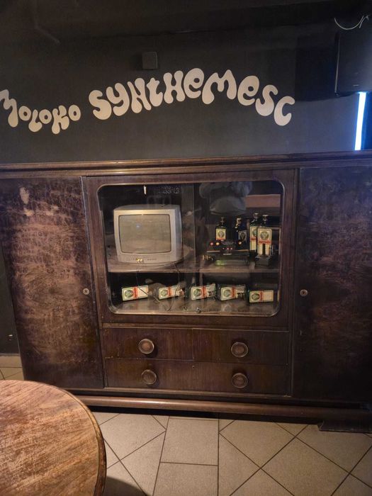 Drewniany kredens vintage / art déco – 220 cm