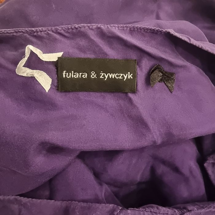Fioletowa jedwabna sukienka Fulara&Żywczyk rozm.S