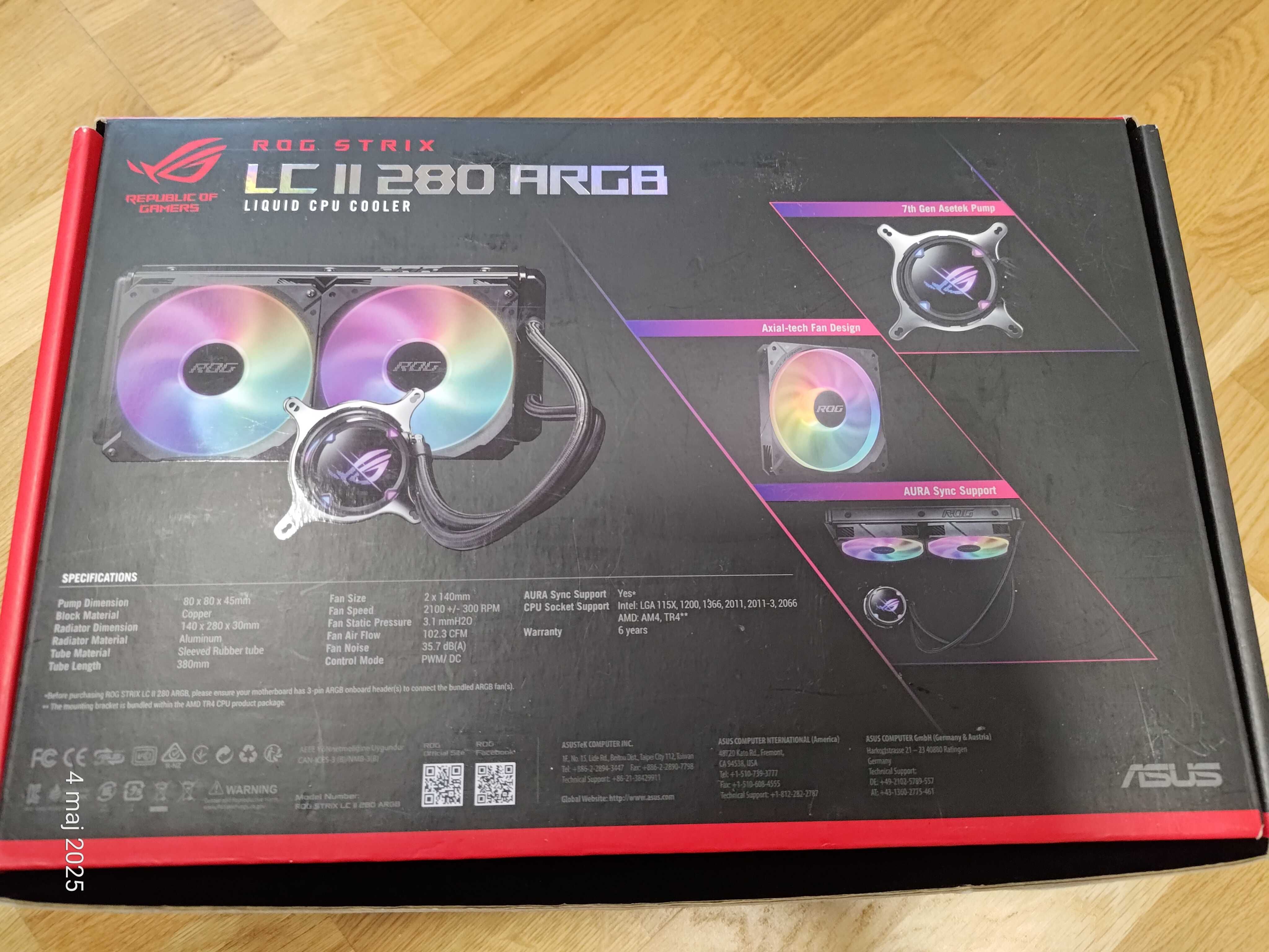 Chłodzenie wodne Asus ROG Strix LC II 280 ARGB