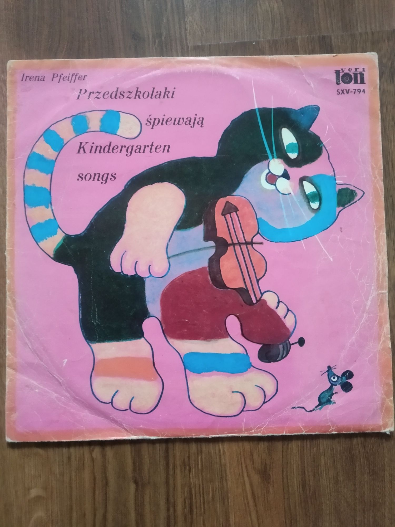 Przedszkolaki śpiewają Irena Pfeiffer Kindergarten songs płyta winylow