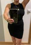 Vestido preto canelado Bershka