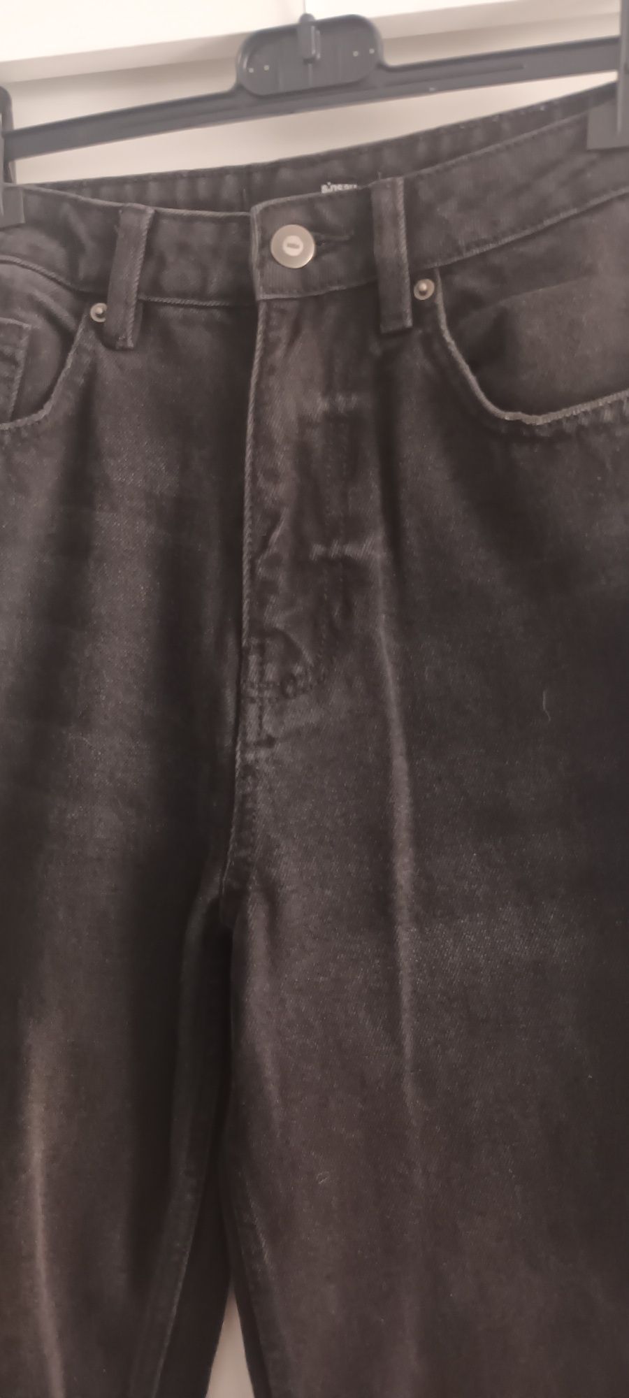 Jeansy wide leg czarne
