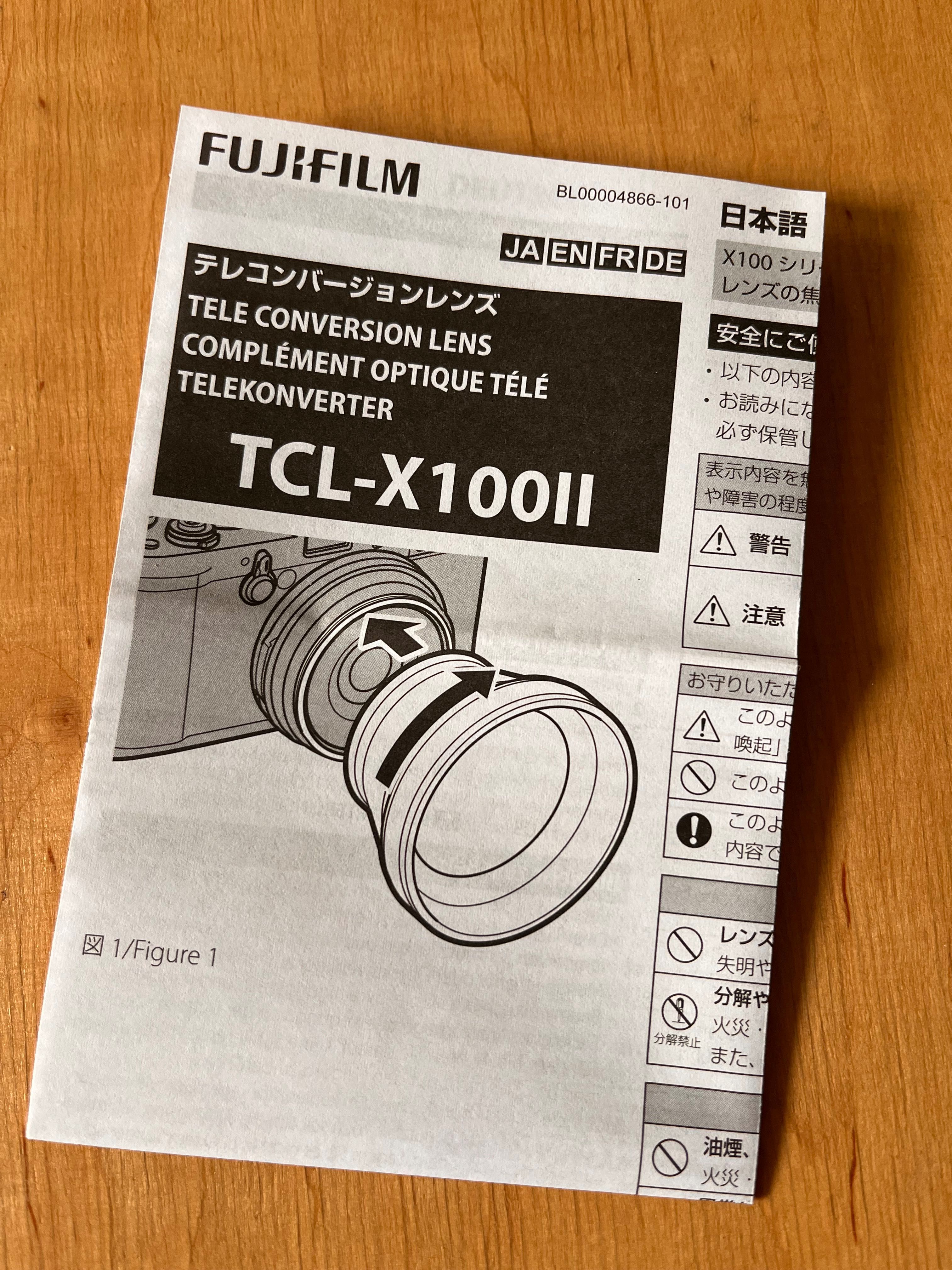 Fuji x100 telekonwerter TCL-X100II, X100V, X100VI