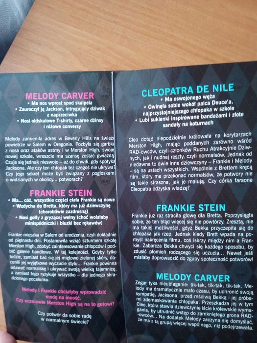książki Monster High 1-4, alternatywna historia szkoły, Lisi Harrison