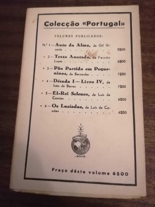 Livro RARO "El-Rei Seleuco" de Luis de Camões
