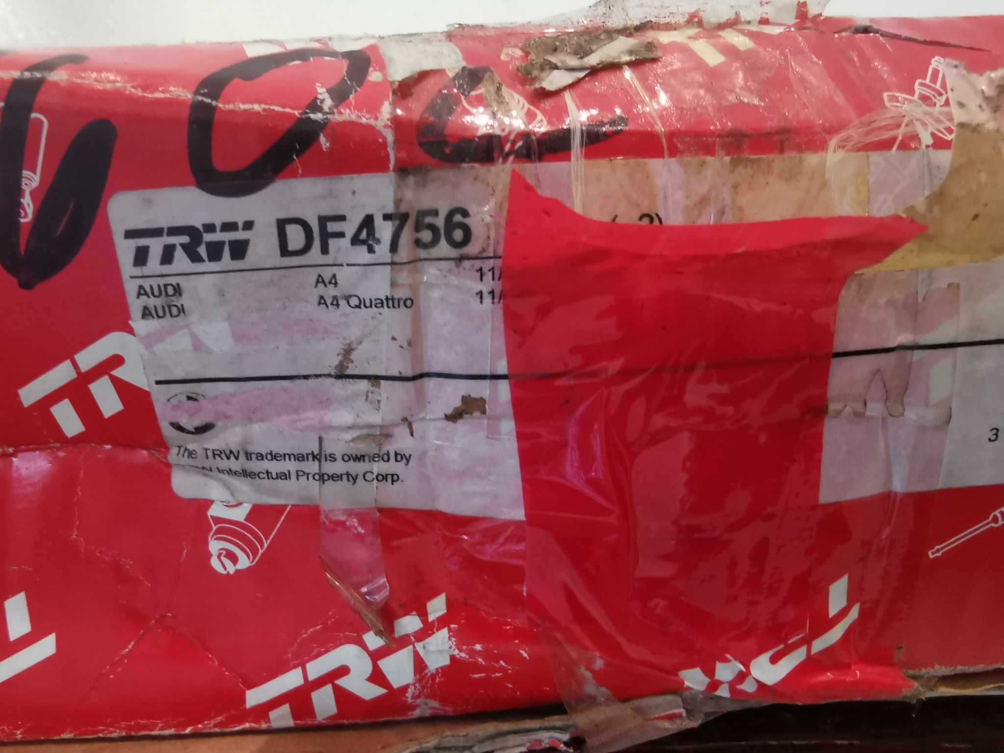 TRW DF4756 Tarcza hamulcowa Audi A4 B7 Exeo OKAZJA tył komplet