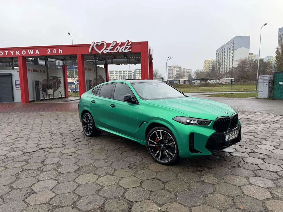 BMW X6 gwarancja 07/2029 pneumatyka, tylna skrętna oś folia, cesja, og. post.