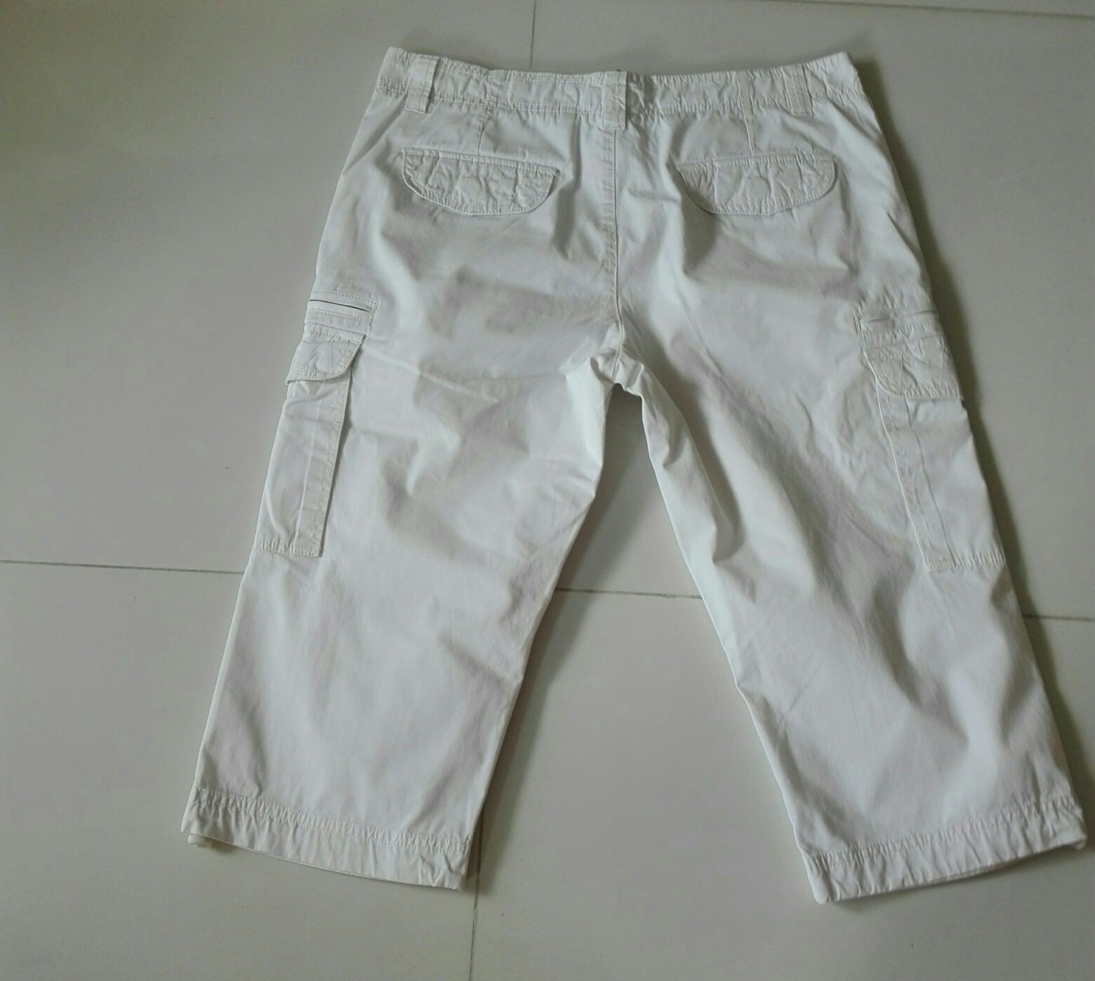 Atlant białe spodnie 3/4 rozmiar L, pas 90 cm