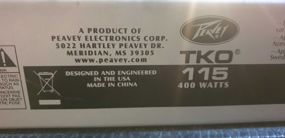 Peavey Tour Series TKO 115 1x15" 400W Bass Combo Amp
