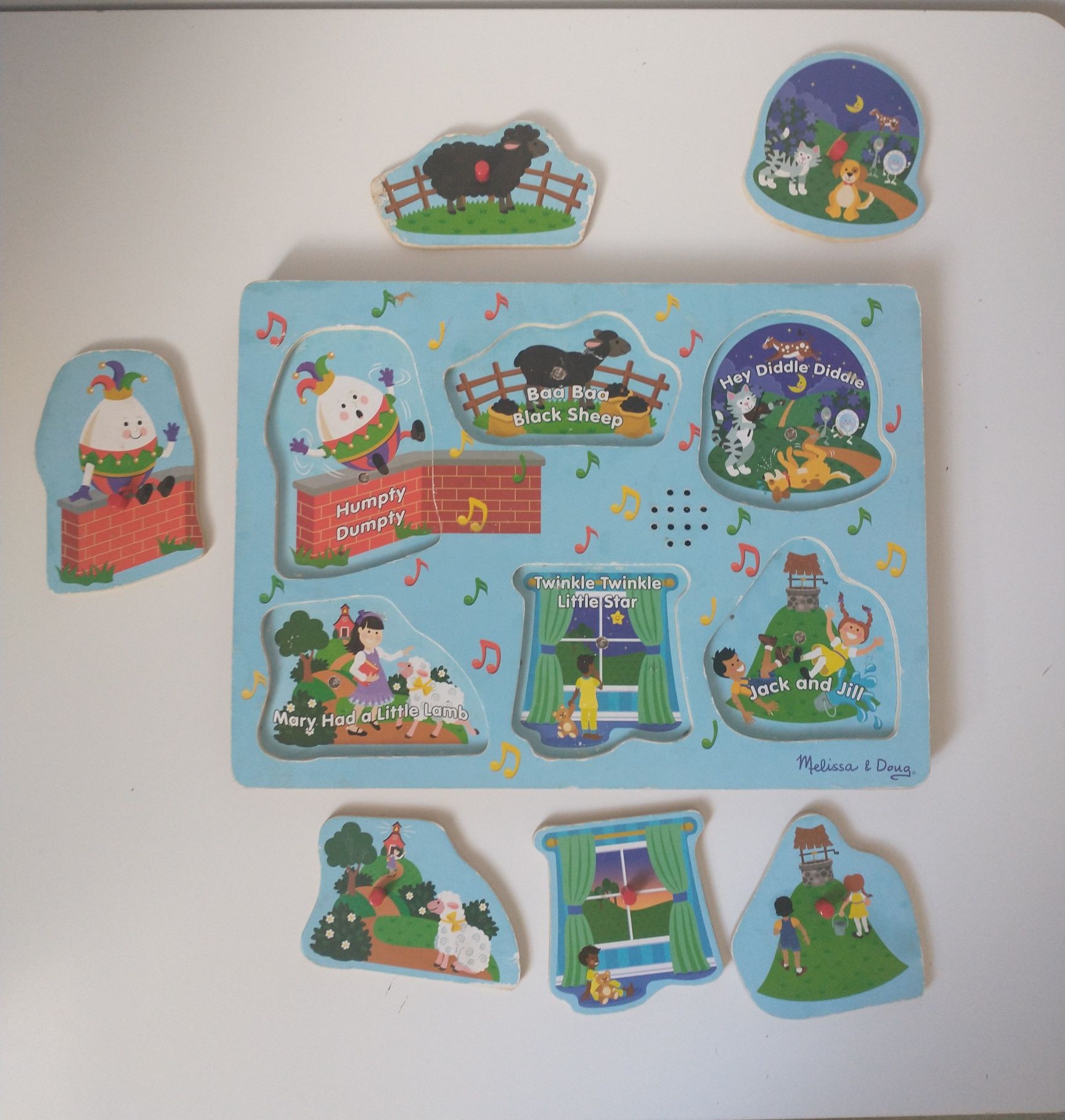 Drewniane puzzle dzwiękowe Melissa and doug