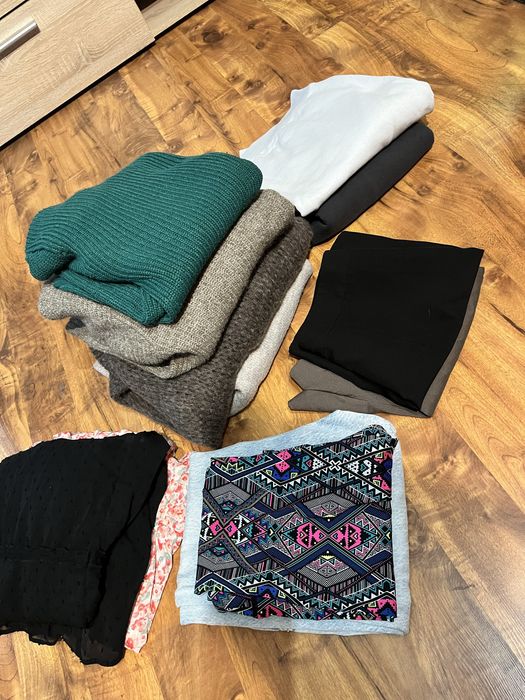 Duża paka ubrań damskich jesienno-zimowych