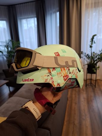 Kask narciarski z goglami dziecięcy
