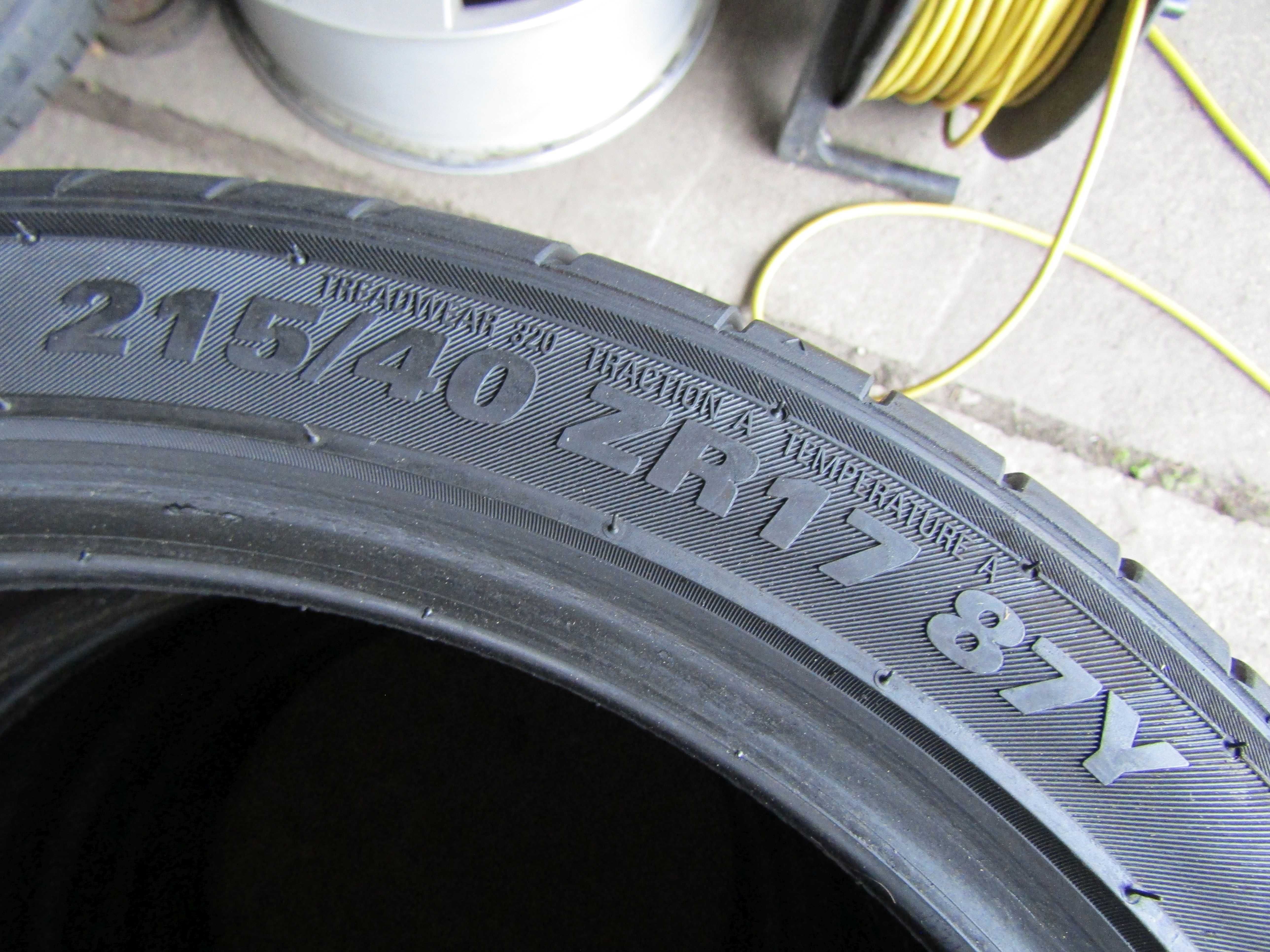 215/40R17 Kumho Ecsta PS71 2szt 5.8mm 87Y 2022R