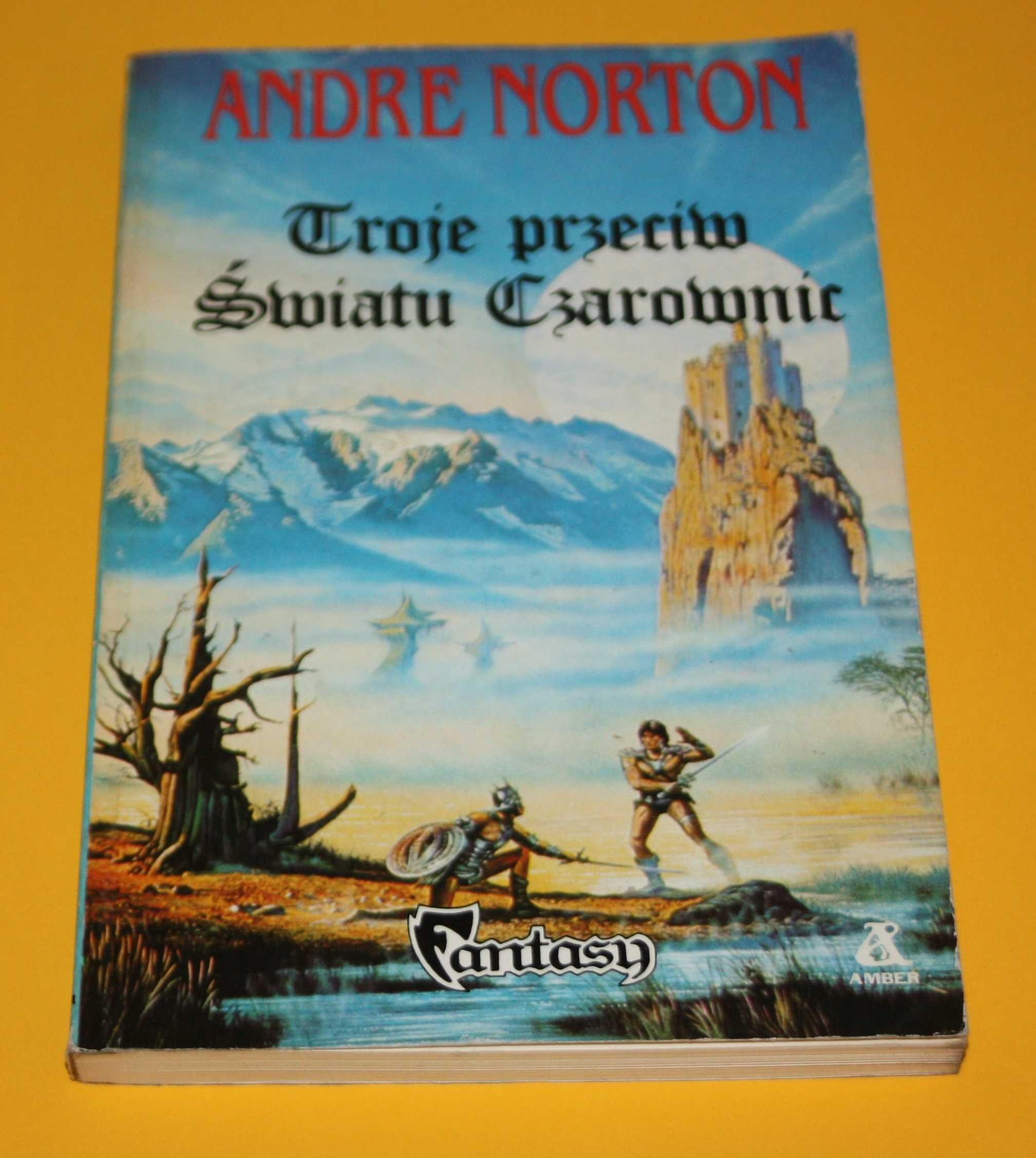 TROJE PRZECIW ŚWIATU CZAROWNIC Andre Norton 1991 Amber książka