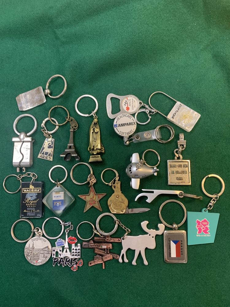 21 Porta-chaves alguns vintage