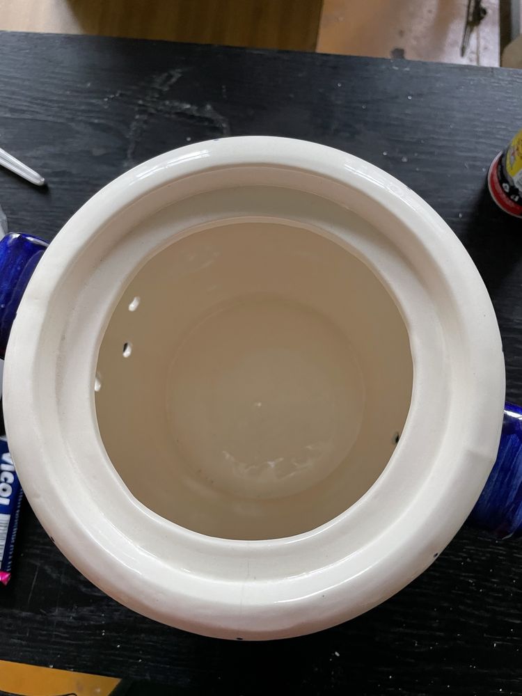 Duży ceramiczny pojemnik na czosnek 5 litrów