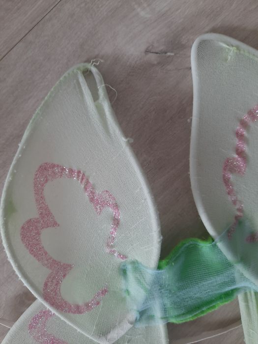 Dzwoneczek sukienka strój przebranie + skrzydełka 3-4 lata, 104