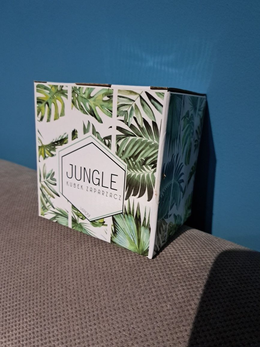 Kubek z zaparzaczem Veroni Jungle porcelana 360ml