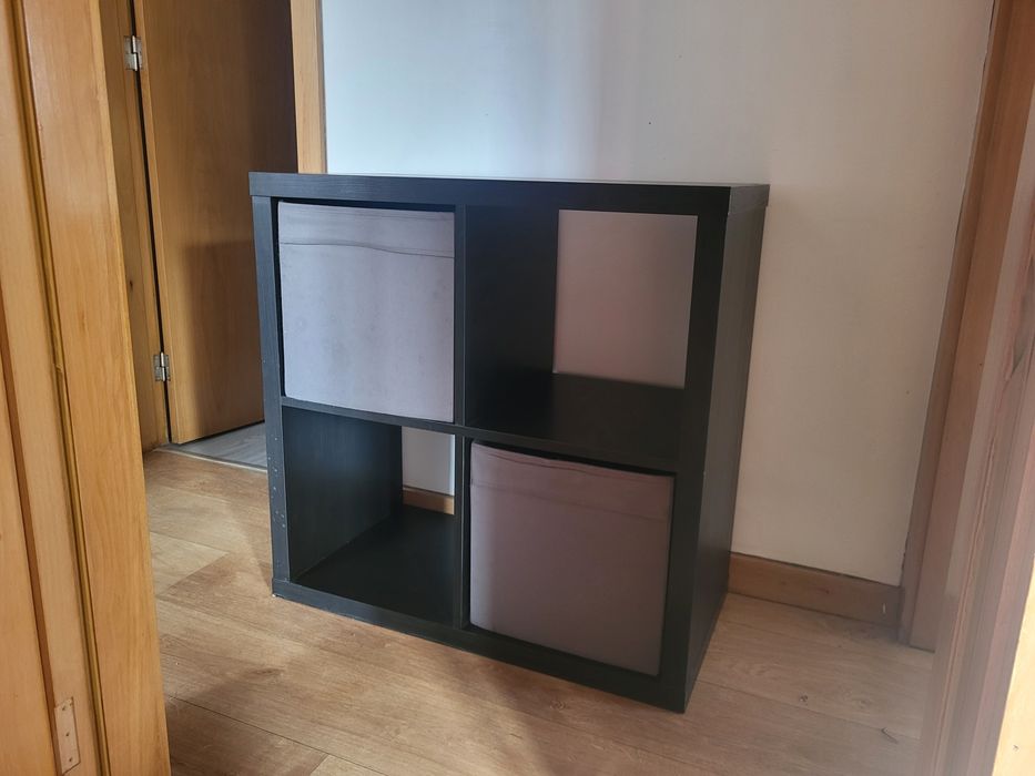 Estante IKEA KALLAX preto/castanho
