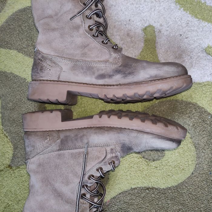 Ботинки берцы натуральная  замша-нубук