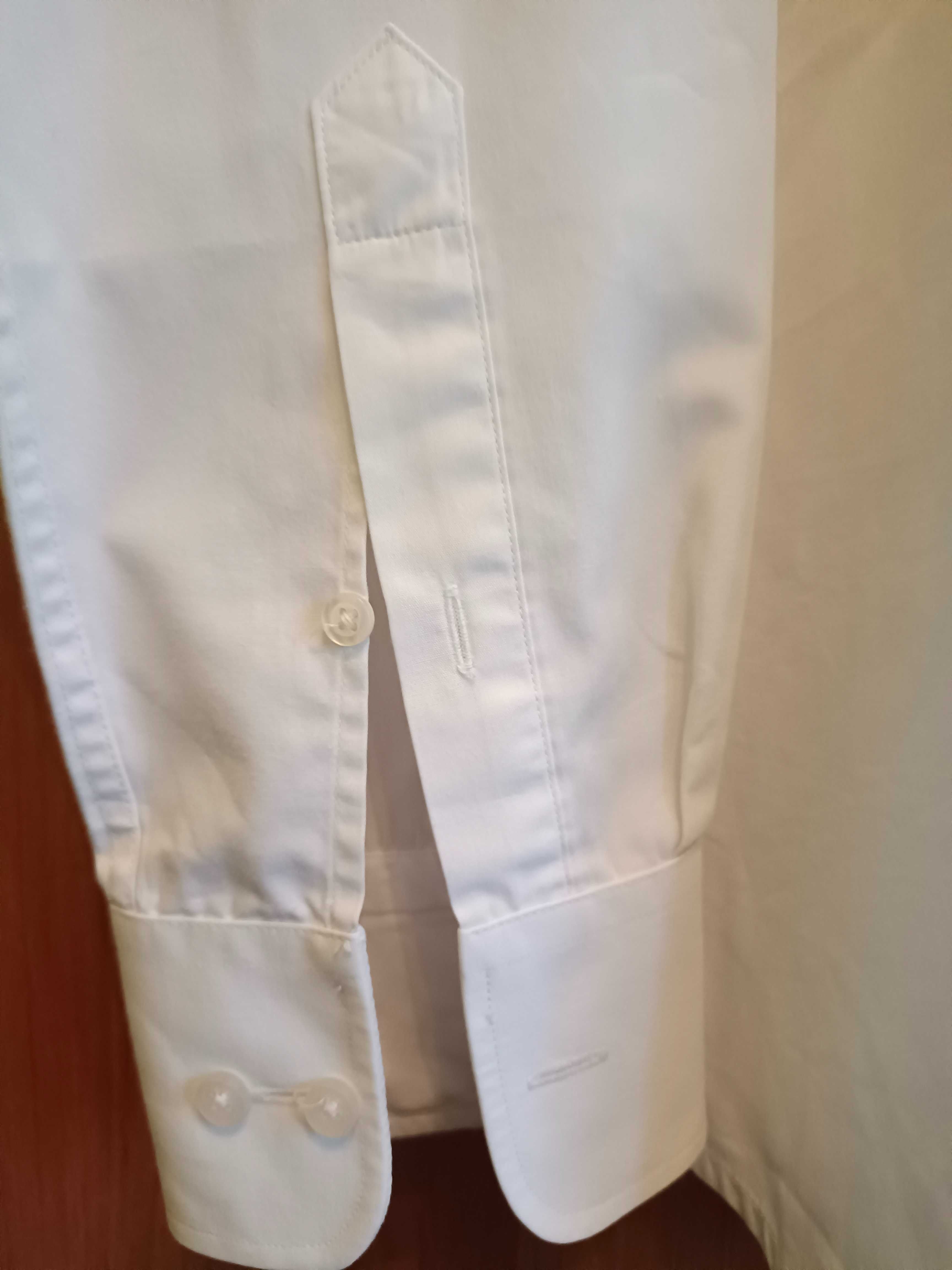 Elegancka biała koszula męska kołnierzyk 40 wzrost 188/194