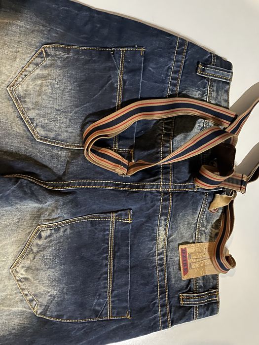 Jeansy męskie z szelkami W30 L 33(108/81)