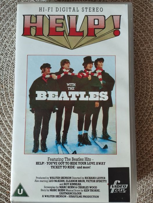 The Beatles. Help. Kaseta VHS 1989.