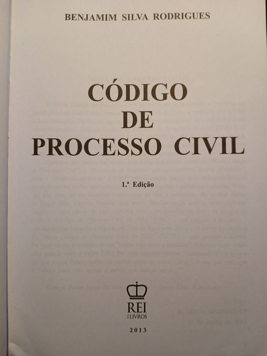 Novo Código de Processo Civil
de Benjamim Silva Rodrigues