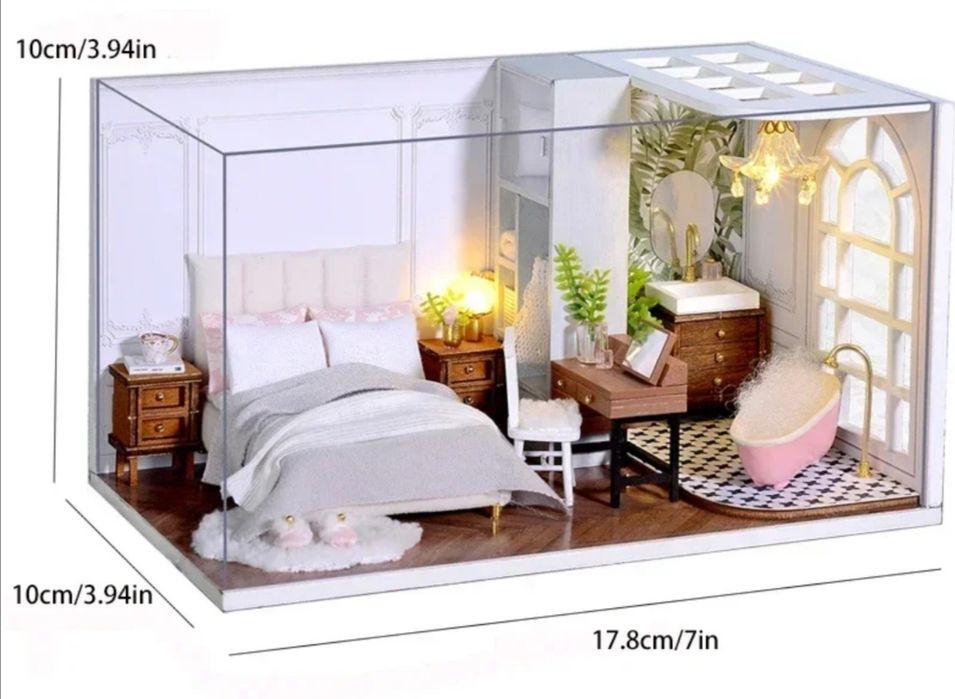 Румбокс мініатюра кімната зроби сам ляльковий будинок гра конструктор