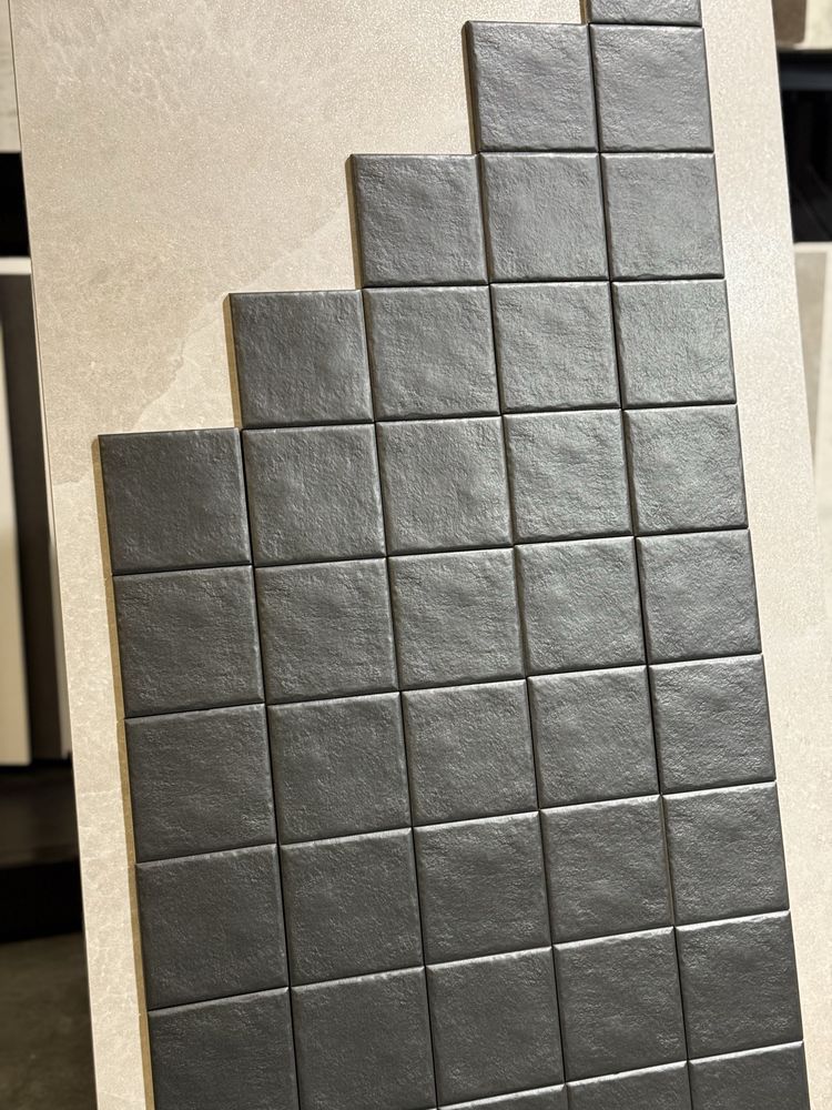 Płytki Czarne Gres 10 X 10 Cm Szkli Strukt Mat Spectre Nero Leroy Merl