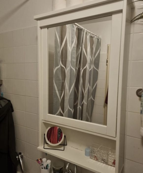 Szafka łazienkowa z lustrem Ikea Hemnes biała