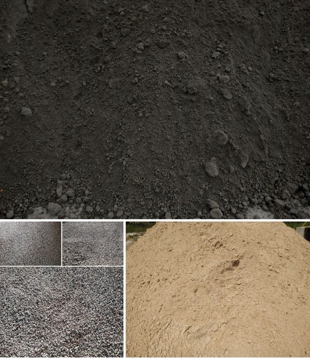 Ziemia ogrodowa Przesiewana, żwir, kamień płukany, kruszywo