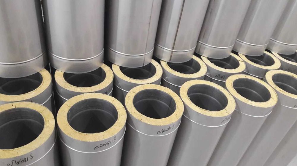 Труби димохідні_ Дымоход для котла камина из нержавейки_Димоходи_Комин