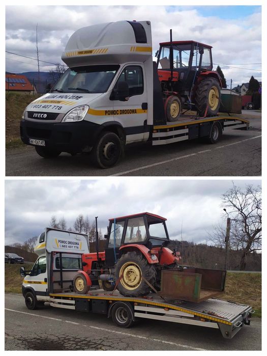Transport Laweta do 13Ton Ciągniki Koparki Przyczepy Busy Wózki Maszyn