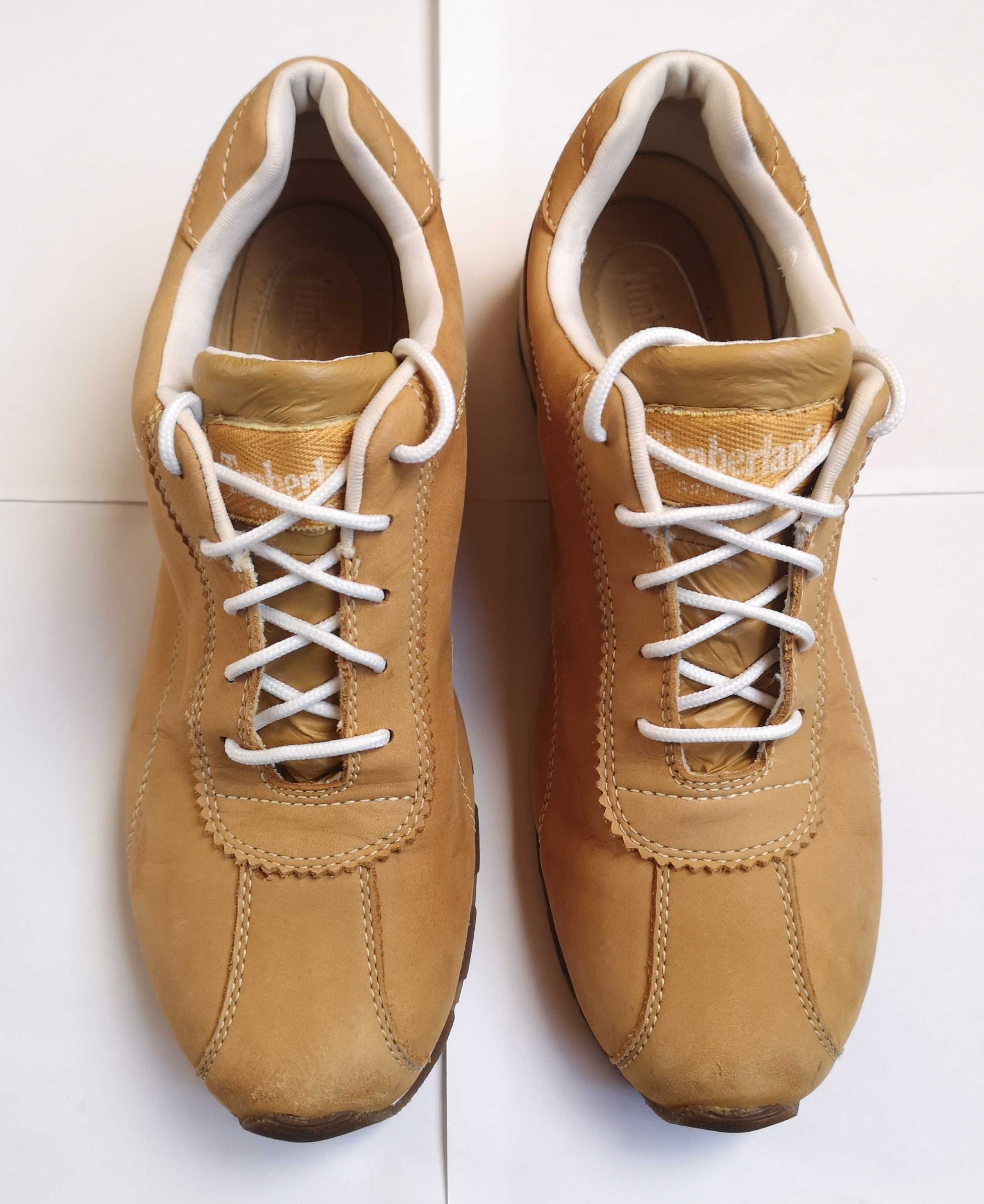 # Miodowe Buty Sneakersy Timberland - Prawdziwa Skóra - Unisex #