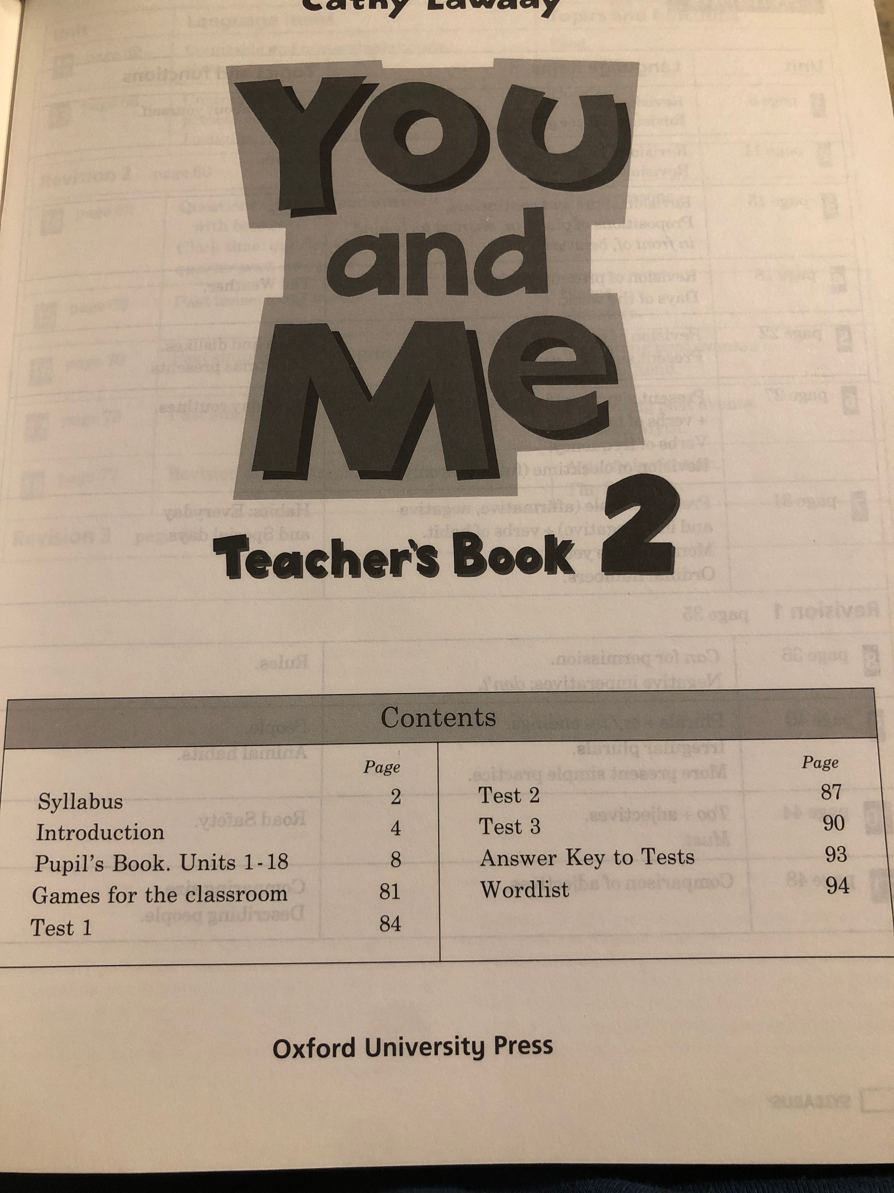 You and Me  2 Teacher’s Book