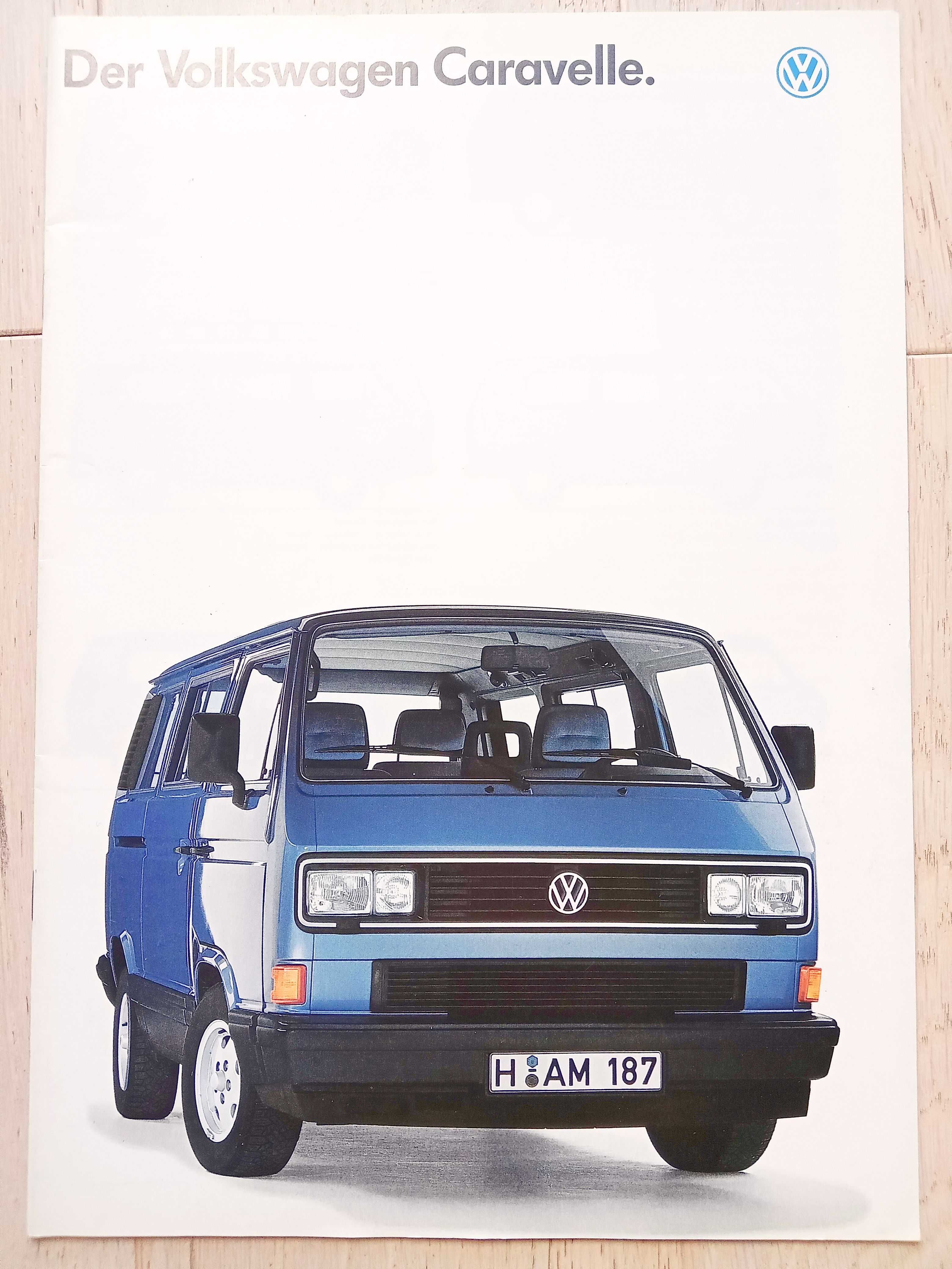 Volkswagen T3 '89 Caravelle Carat Multivan Syncro prospekt 28 str. BDB