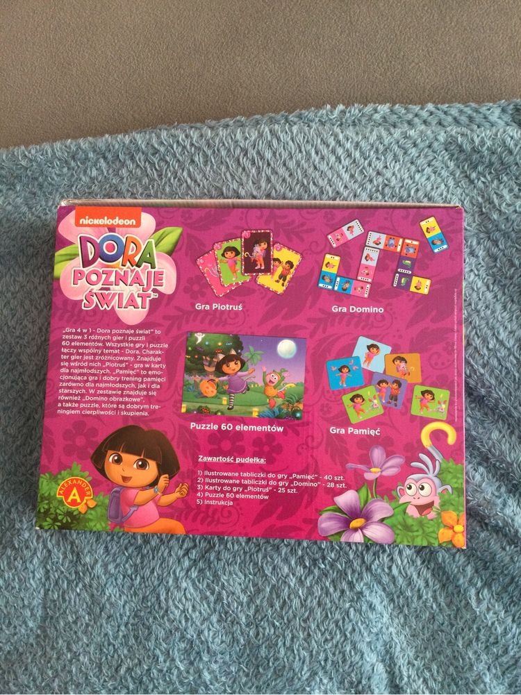 Puzzle i gry Dora 4 w 1 4+