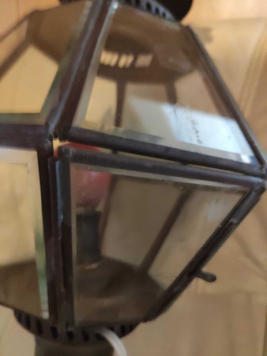 Kinkiet  metal-szkło 57cm.