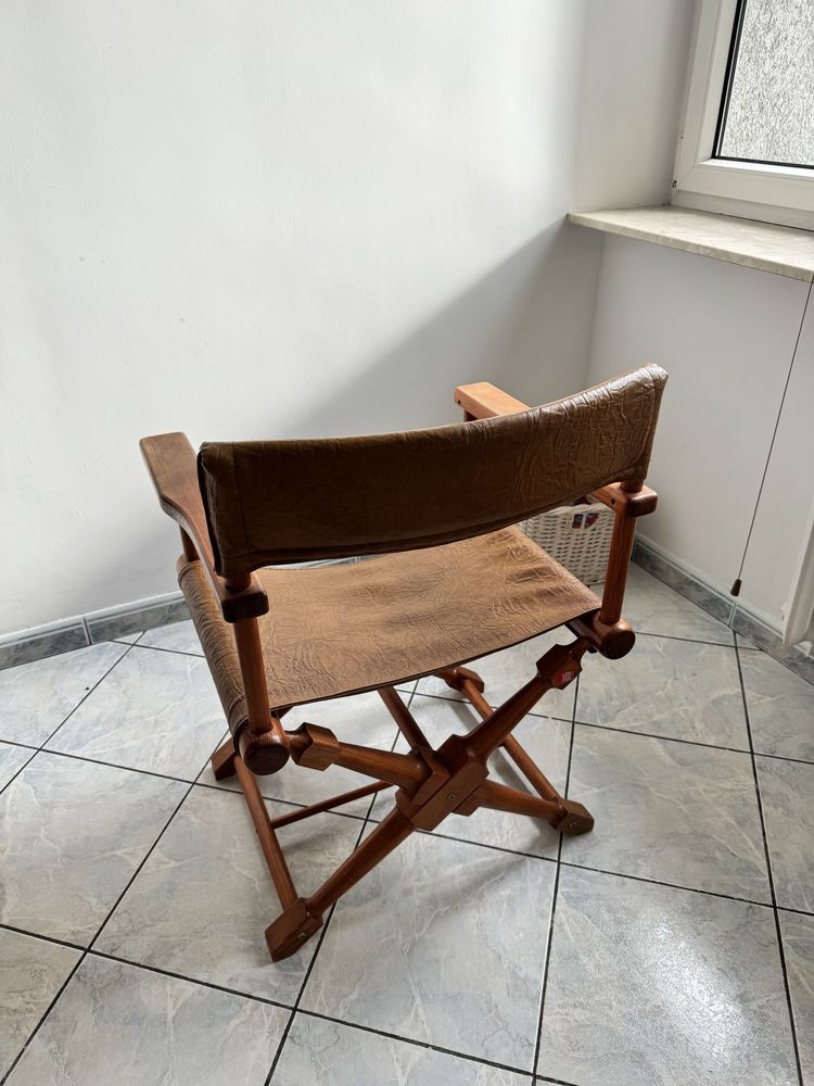 fotel krzesło reżyserski drewno VOX vintage posiadam dwa