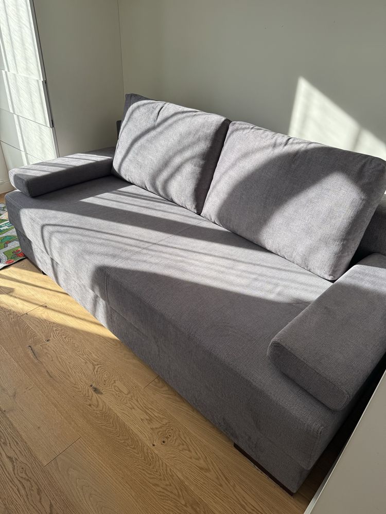 Sofa rozkladana, szara