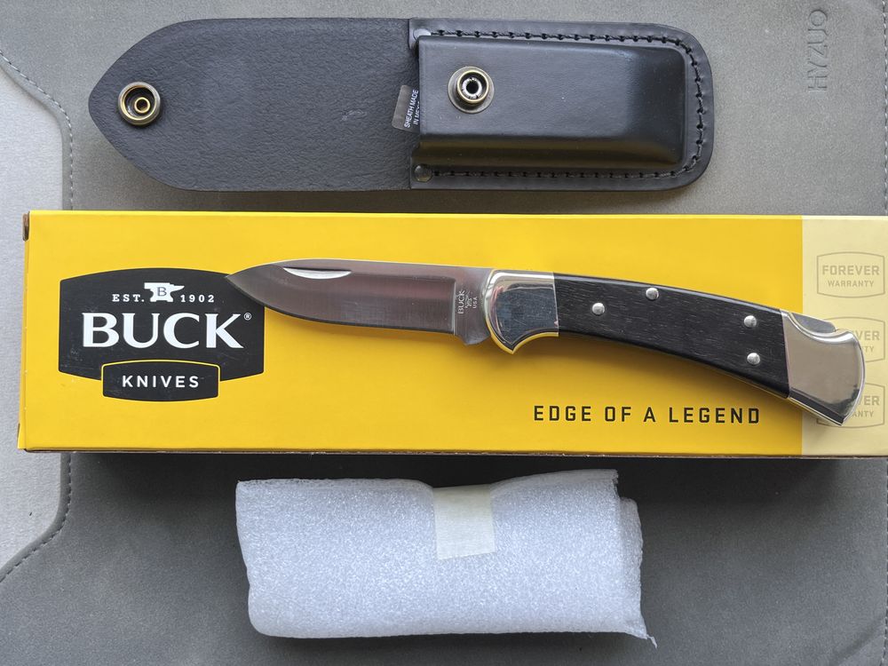 Buck 112 Drop point/Clip point (кожаный чехол в комплекте)