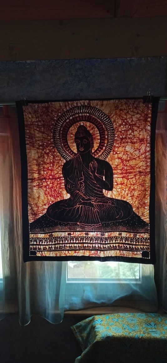 Chusta buddha Indie joga batik Indonezja ozdobna mantra