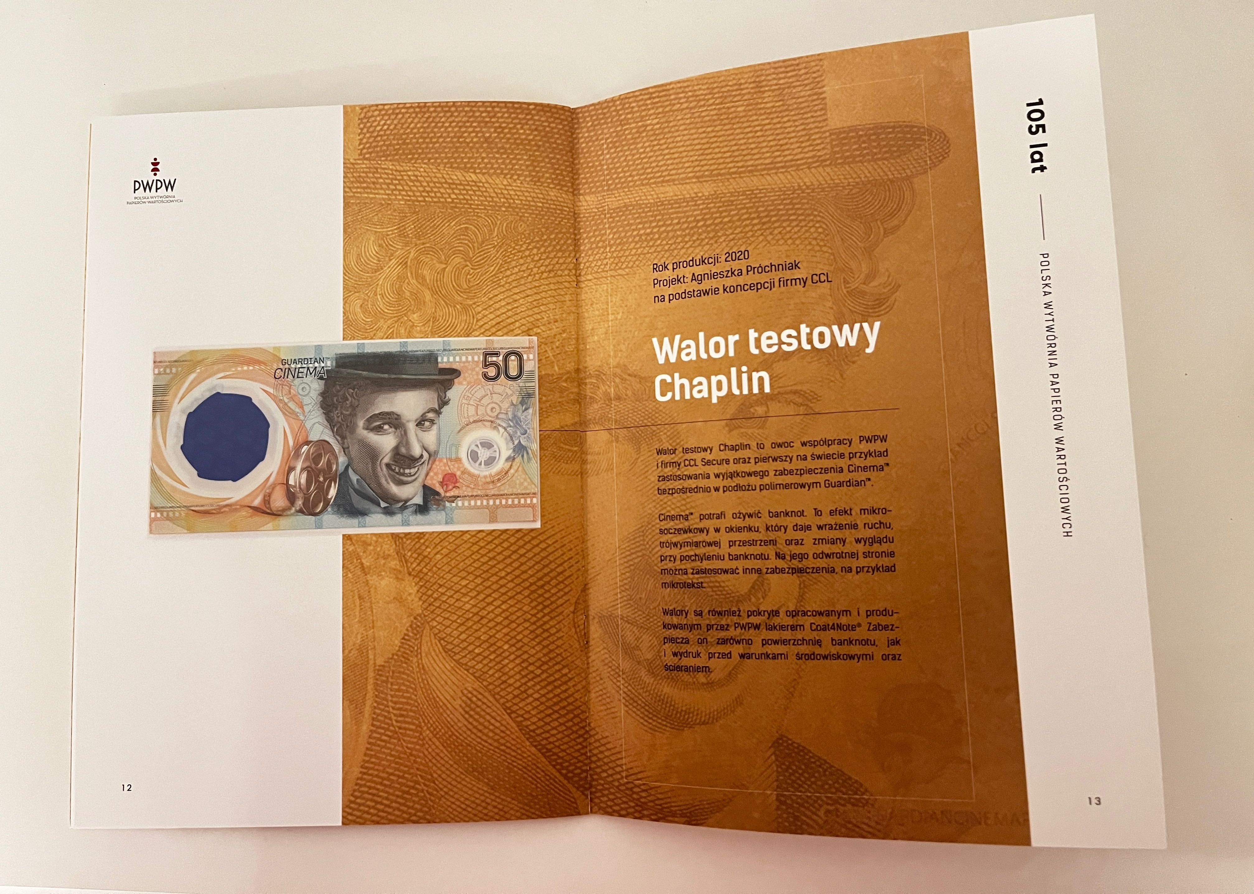 Album PWPW 105 lat chaplin, sowa + teczka NAJTANIEJ