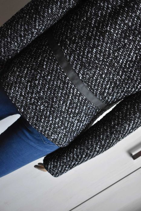 Kurtka 40 L dzianinowa ramoneska marynarka blazer żakiet elegancka