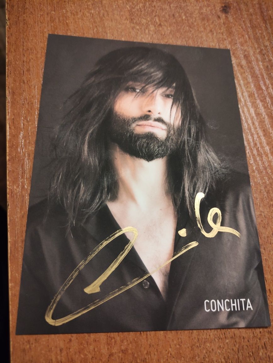 Autograf, podpis - Conchita Wurst Drag queen Thomas Neuwirth Muzyka