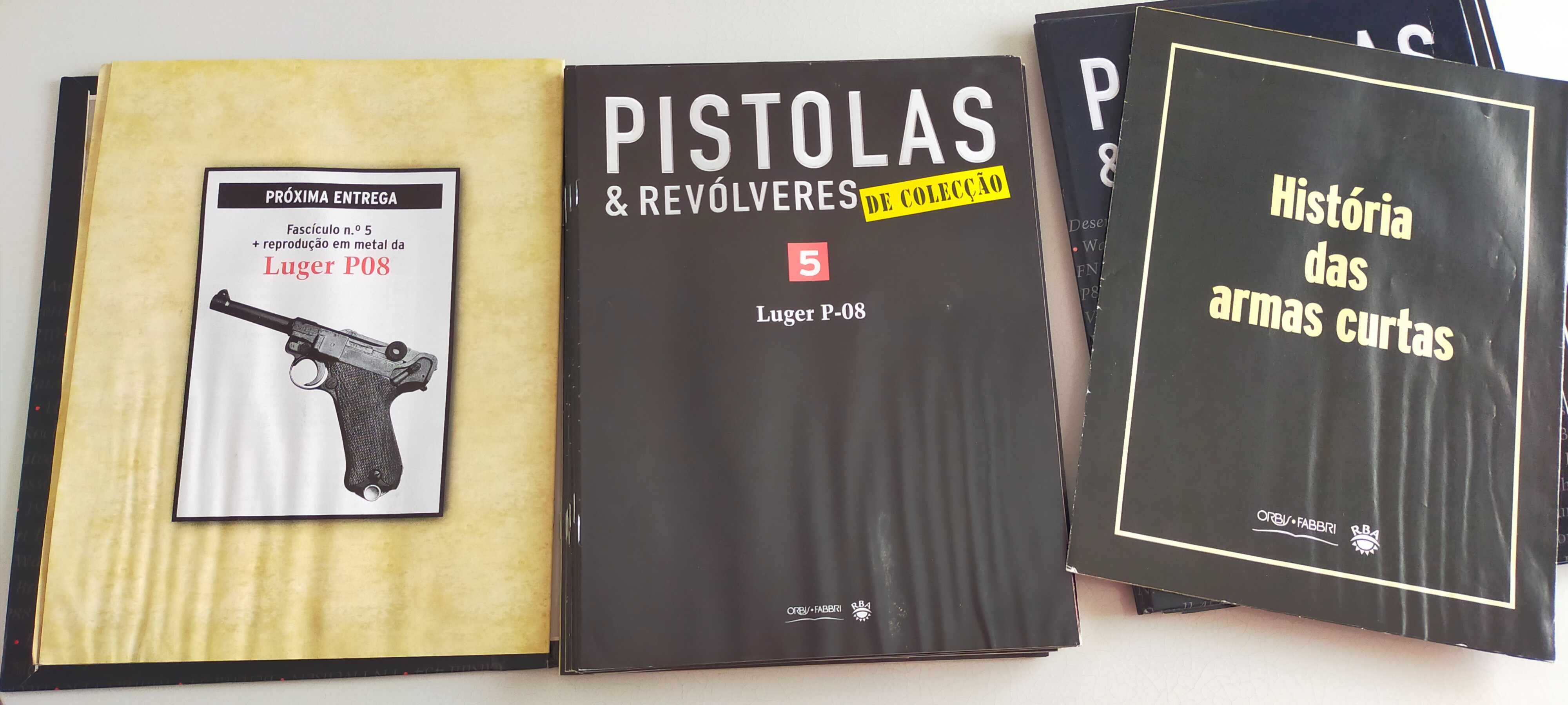 27 Miniaturas de Pistolas Colecionáveis mais livros