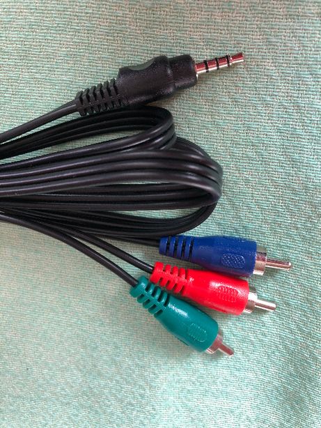 Kabel audio Video 3 x cinch/jack 3,5 mm, kabelek przewód wideo