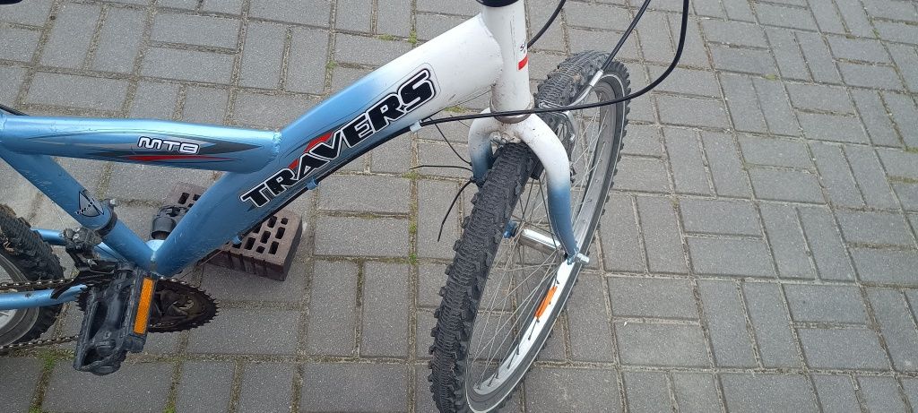 Rower Travers 24", przerzutki + gratis nowe opony