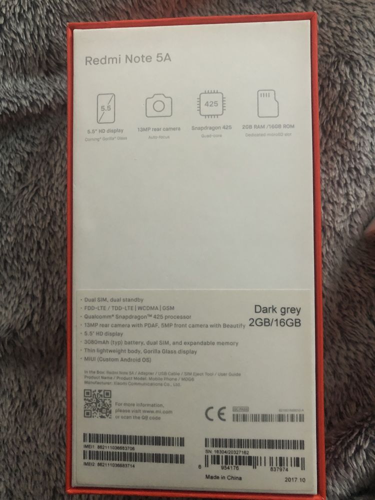 Redmi note 5A телефон